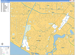 Costa Mesa Wall Map Basic Style 2026